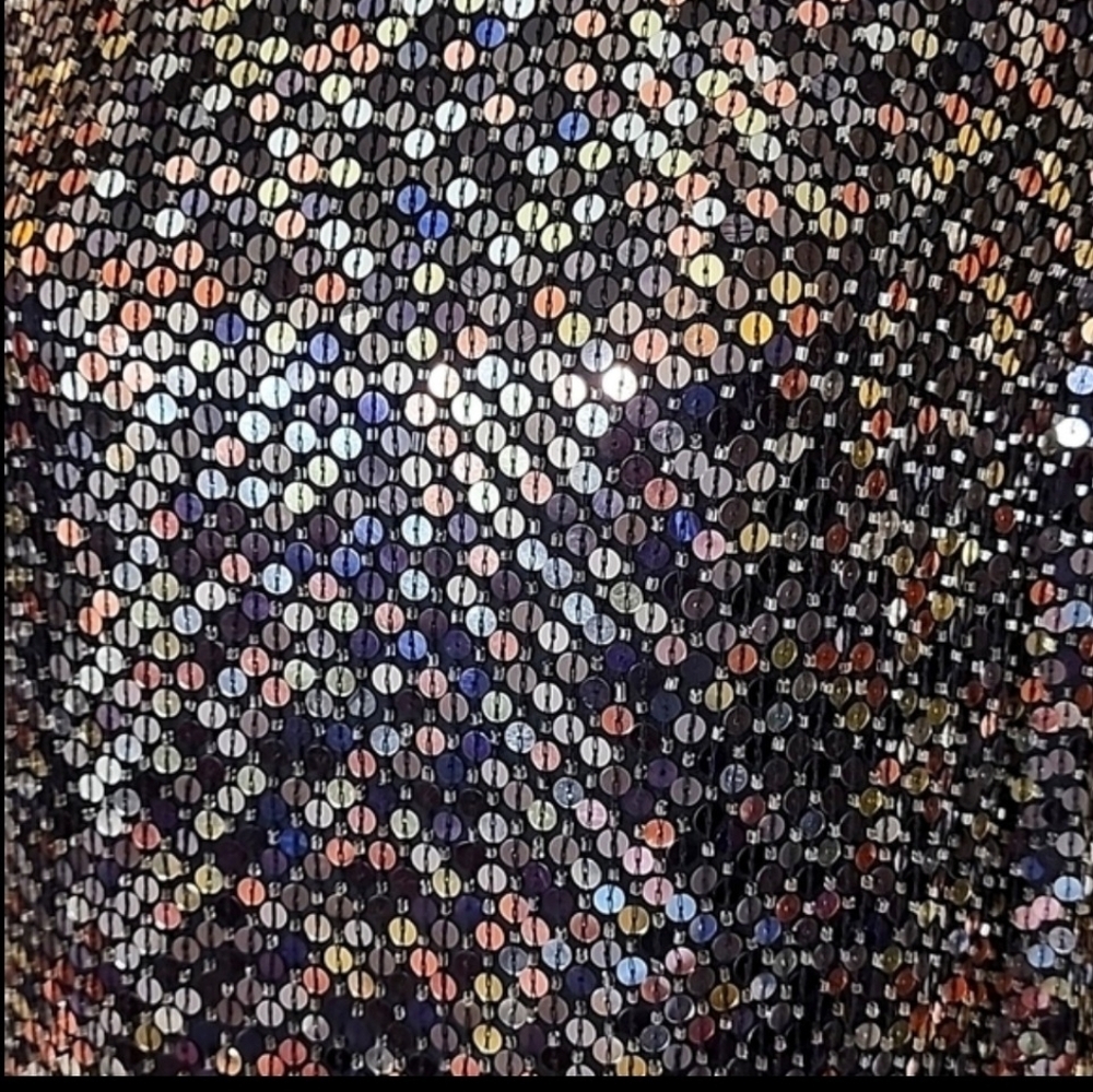 Parker NY Sequin Black Copper Dress Silk Evening Special Occasion - Picture 4 of 16